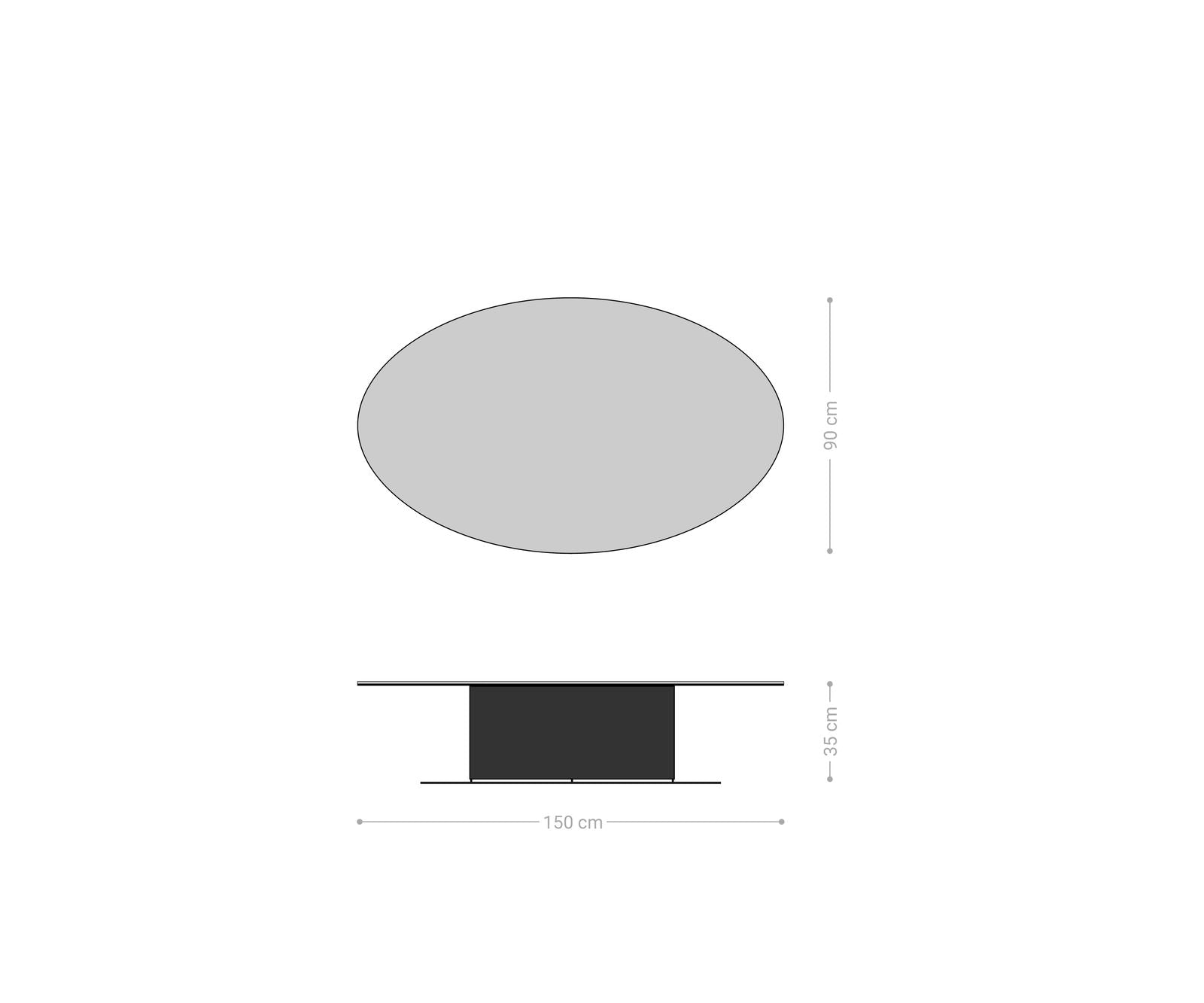 Klub stolić Casilda 150x90cm, Materijal: Keramika Laminam Minas Melange