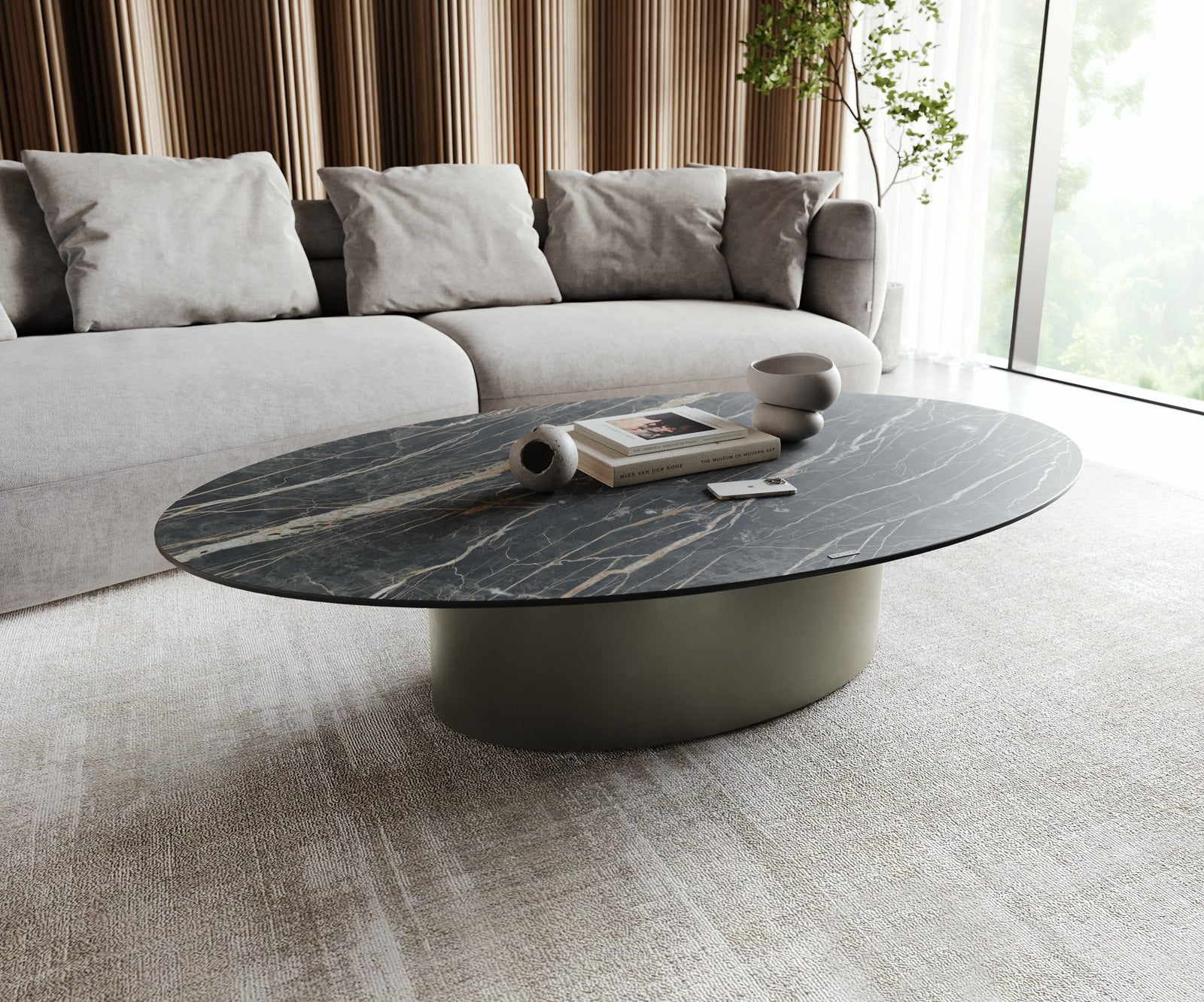 Klub stolić Casilda 150x90cm, Materijal: Keramika Laminam Noir Desir