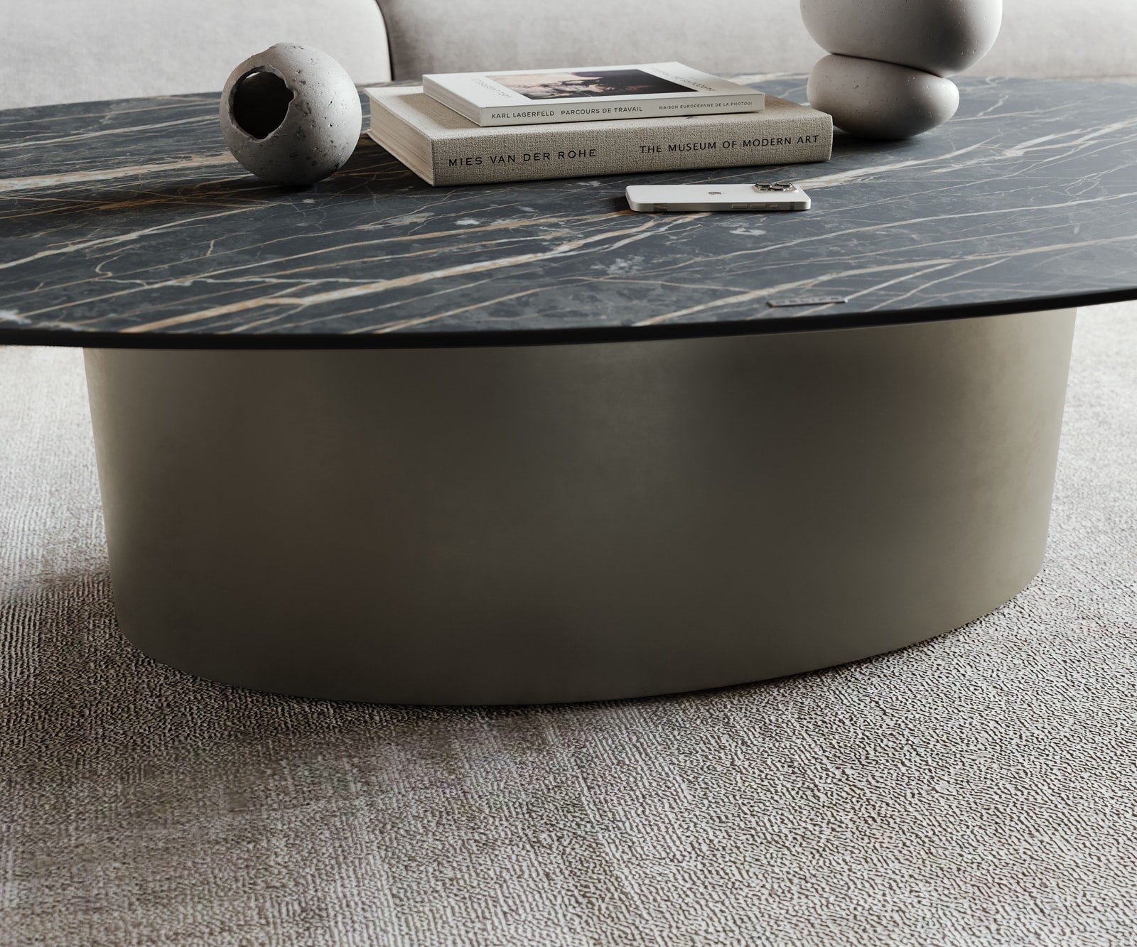 Klub stolić Casilda 150x90cm, Materijal: Keramika Laminam Noir Desir