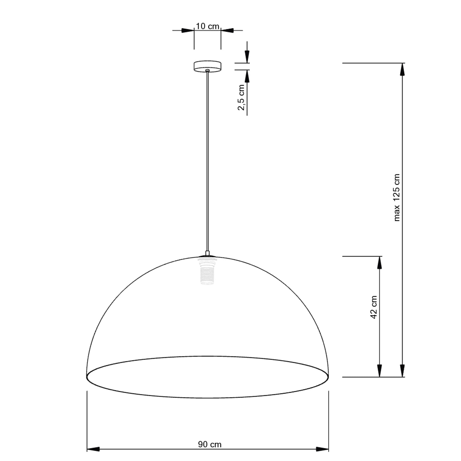 Viseća rasvjeta Sfera bijela