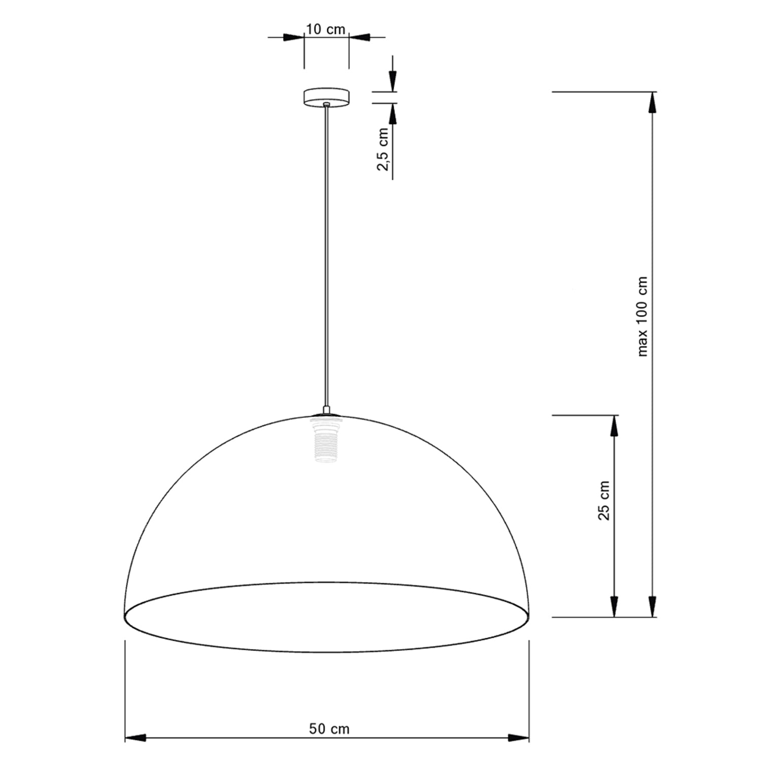 Viseća rasvjeta Sfera zlatna