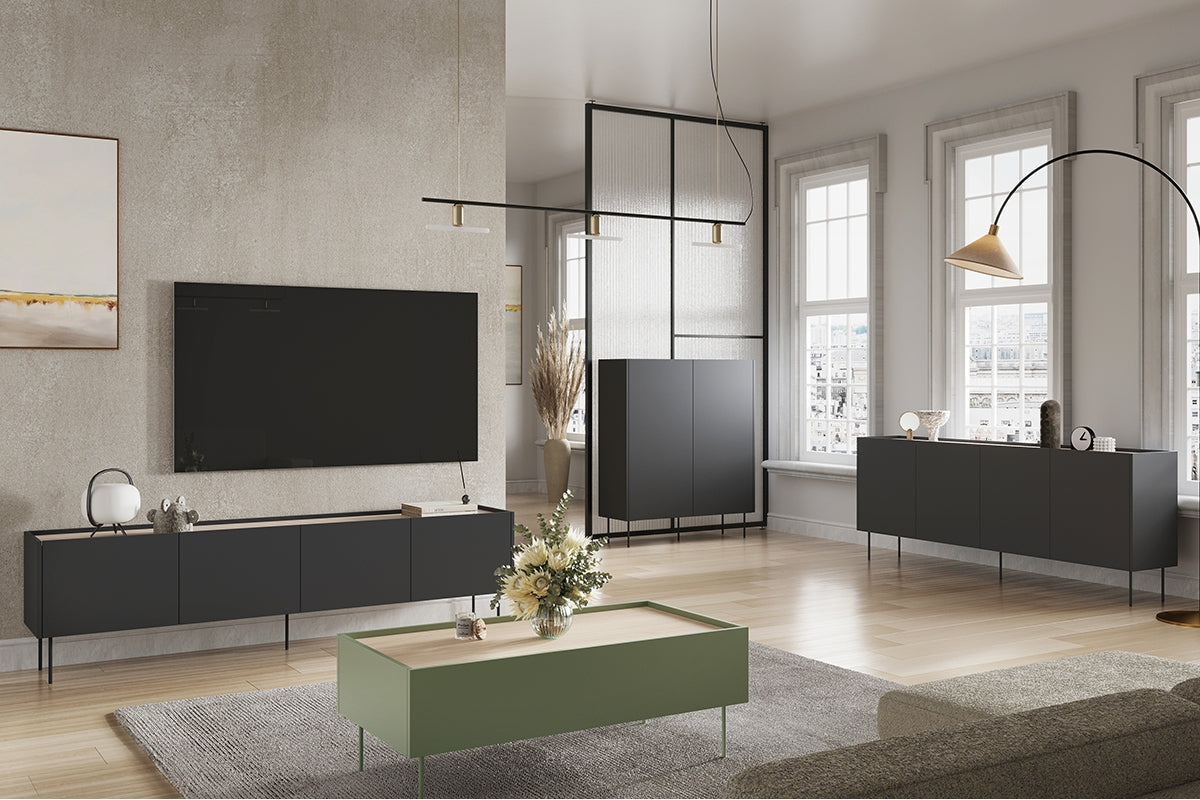 TV Komoda Desin 220cm, 4 vrata, Materijal: MDF