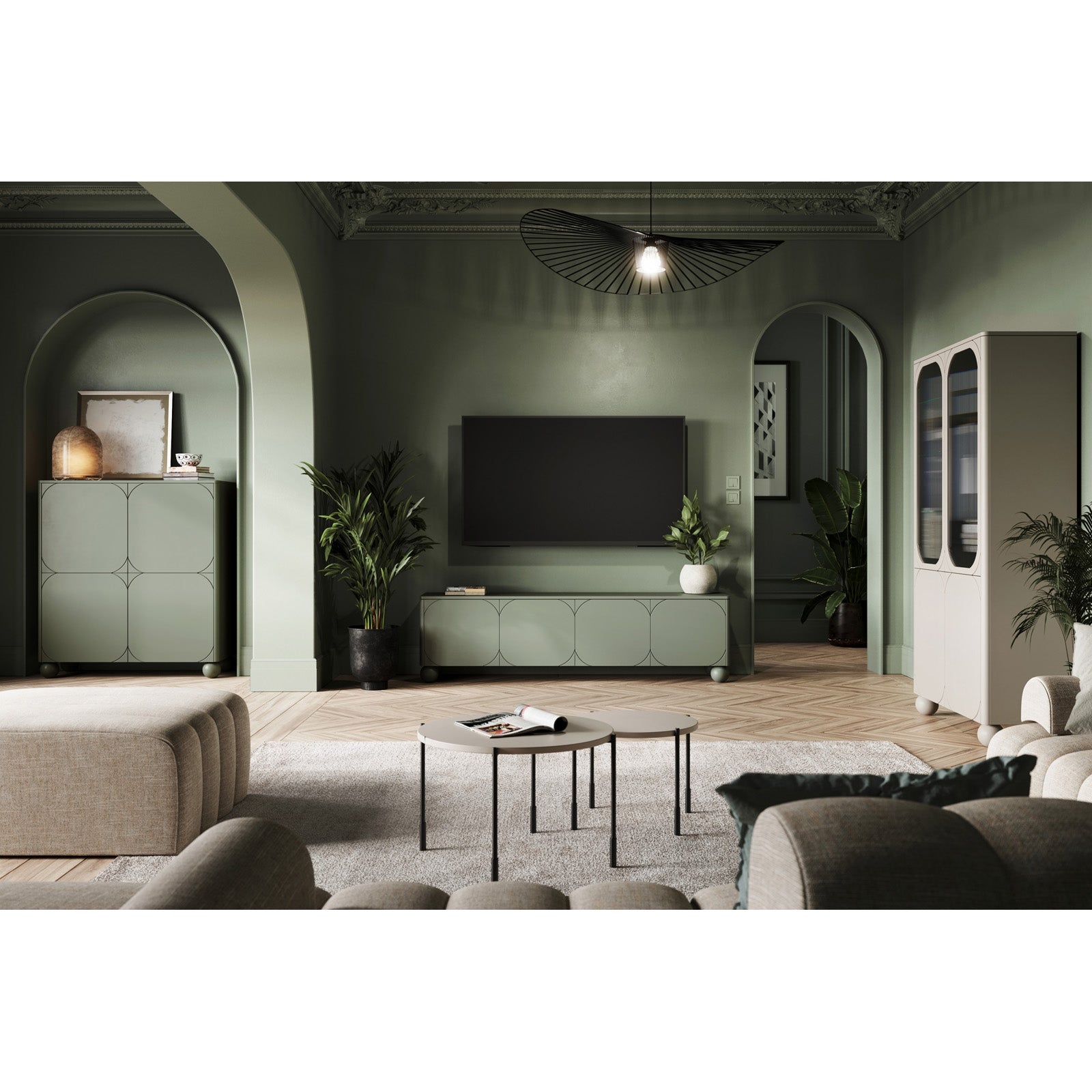 Komoda Sonatia 200cm, 4 vrata, Materijal: MDF