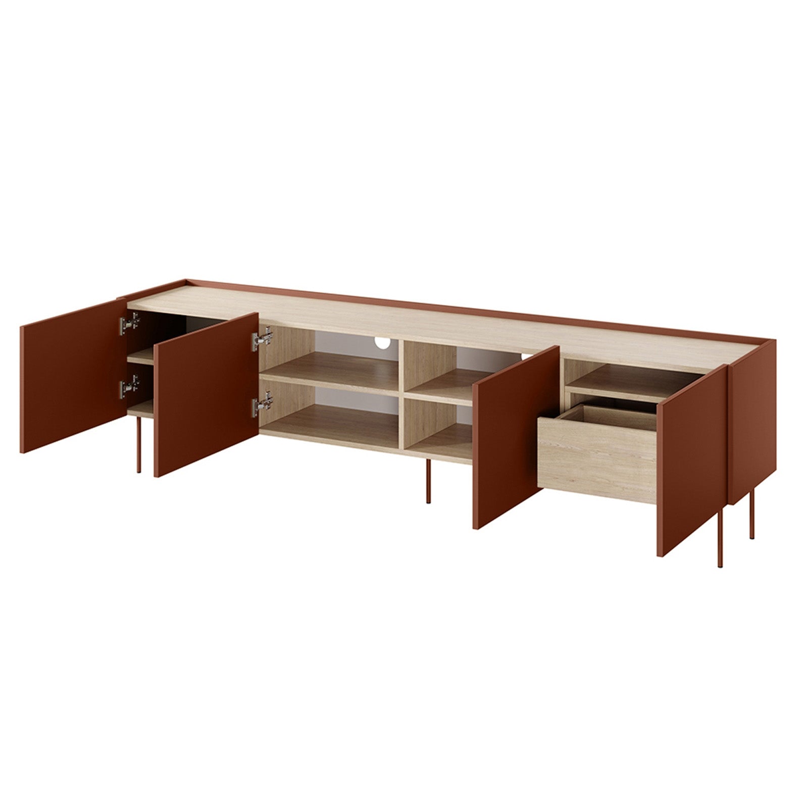 TV Komoda Desin 220cm, 4 vrata i 1 ladica, Materijal: MDF