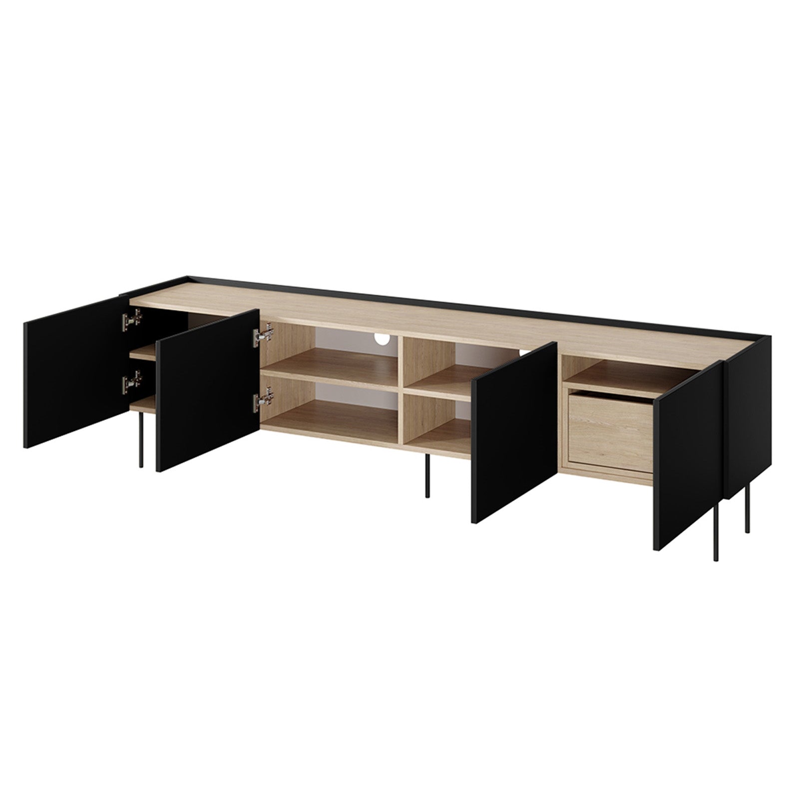 TV Komoda Desin 220cm, 4 vrata i 1 ladica, Materijal: MDF