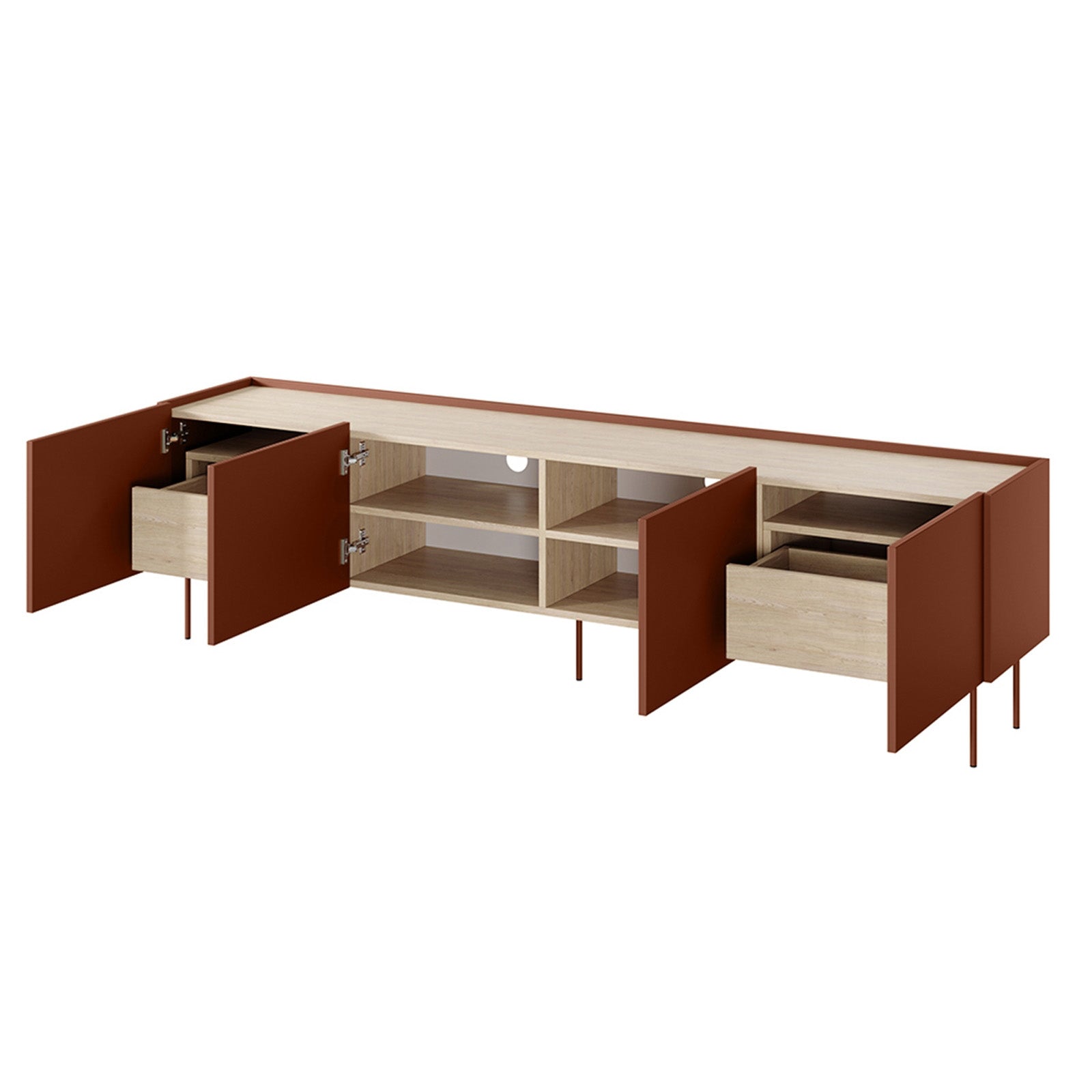 TV Komoda Desin 220cm, 4 vrata i 2 ladice, Materijal: MDF