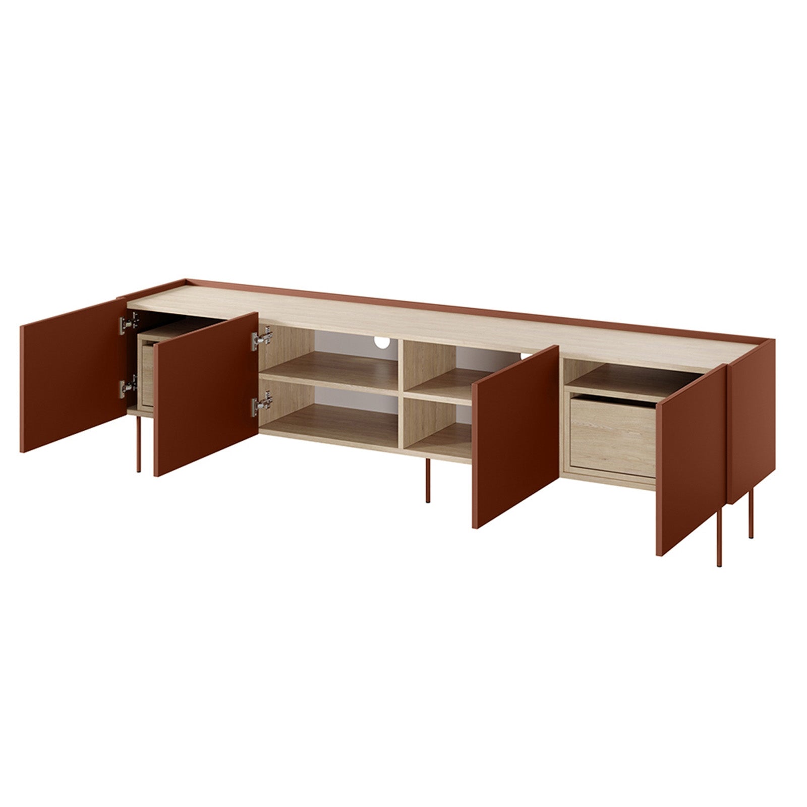 TV Komoda Desin 220cm, 4 vrata i 2 ladice, Materijal: MDF