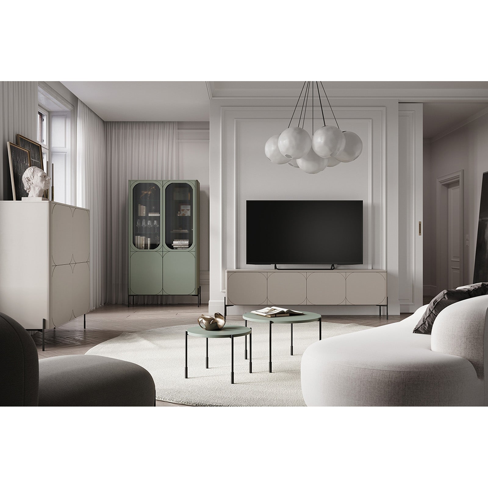 Komoda Sonatia 200cm, 4 vrata i 1 ladica, Materijal: MDF