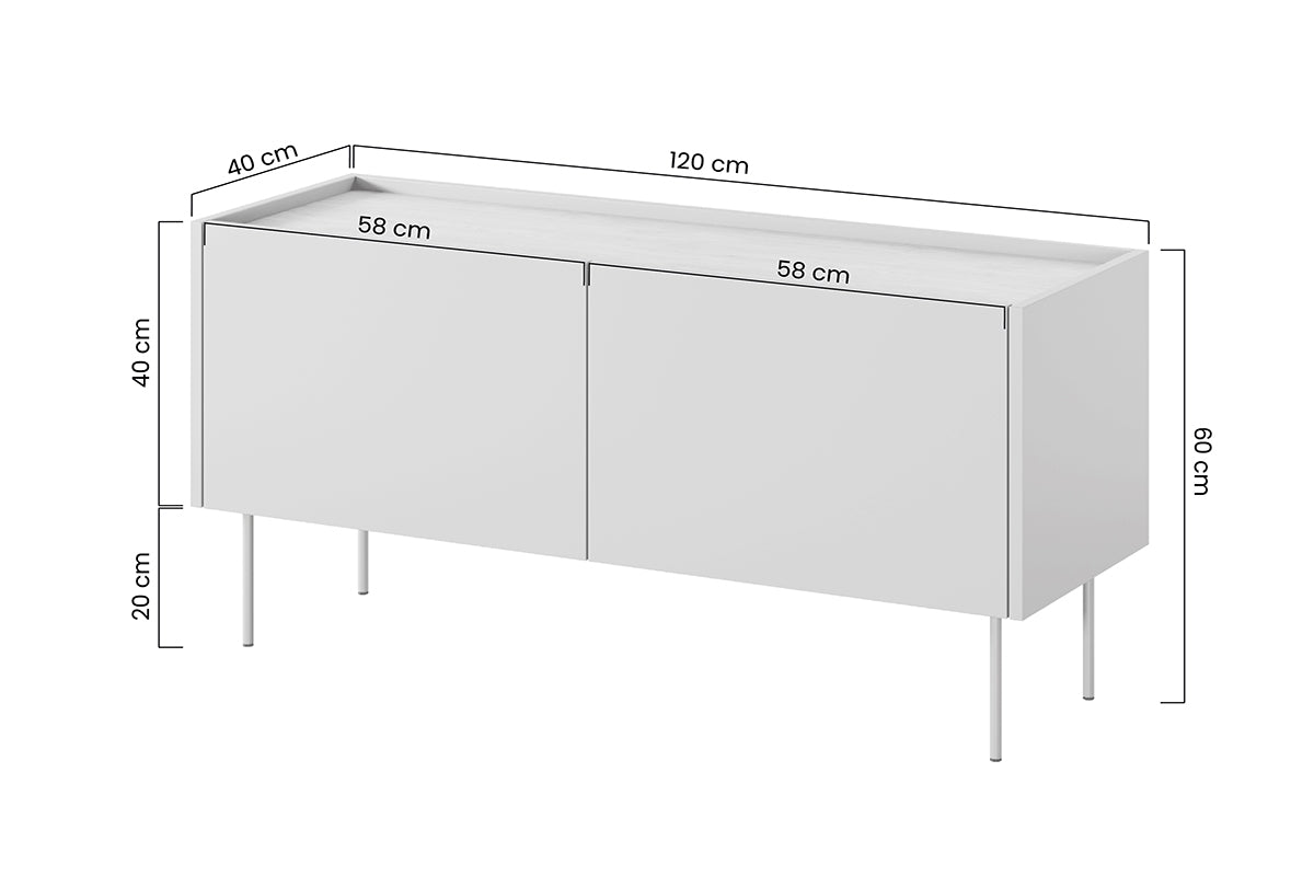 Komoda Desin 120cm, 2 vrata, Materijal: MDF