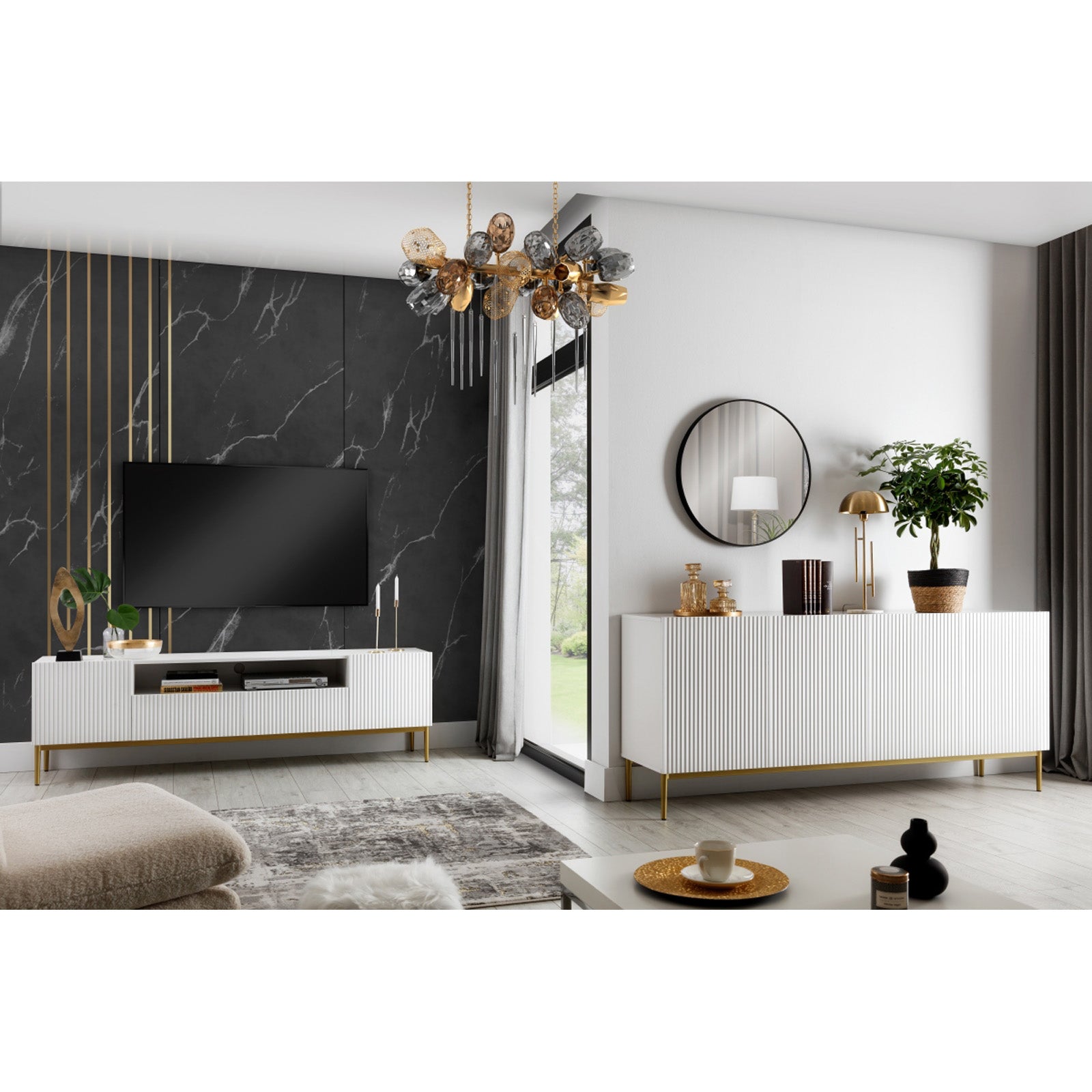 Komoda Nicole 200cm, Materijal: MDF