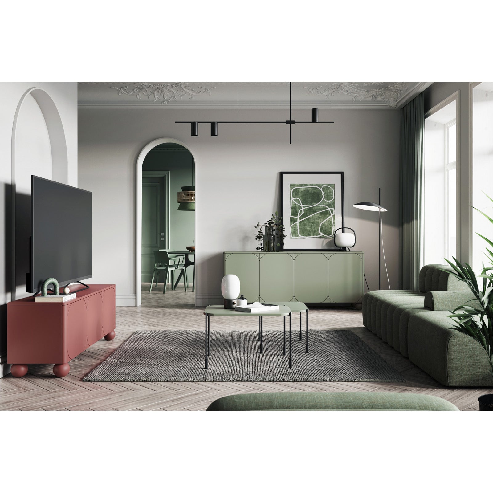 Komoda Sonatia 150cm, 3 vrata, Materijal: MDF