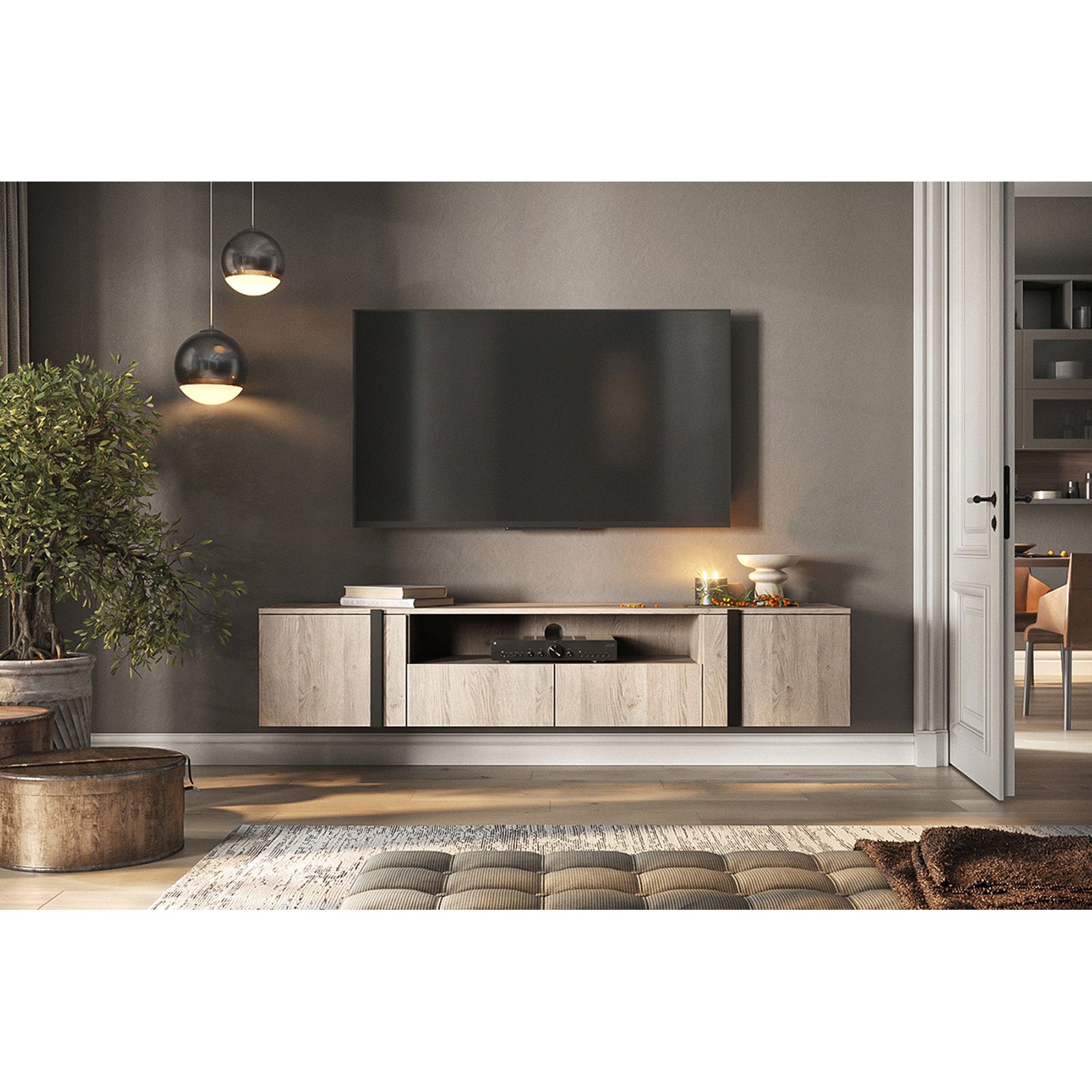 Komoda Verica 200cm, Materijal: Laminirana ploča