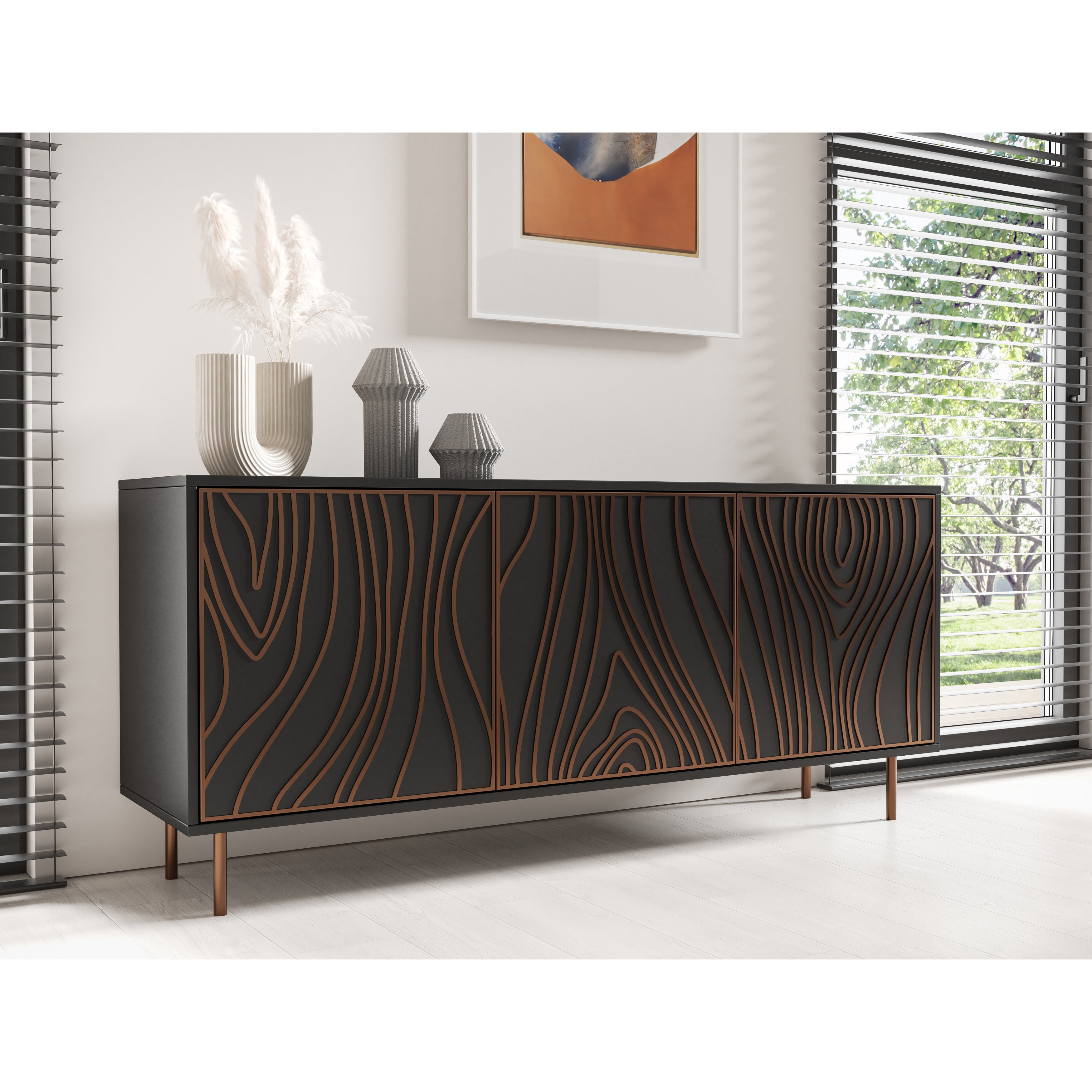 Komoda Tivaro 164.5x42cm, Materijal: Laminirana ploča