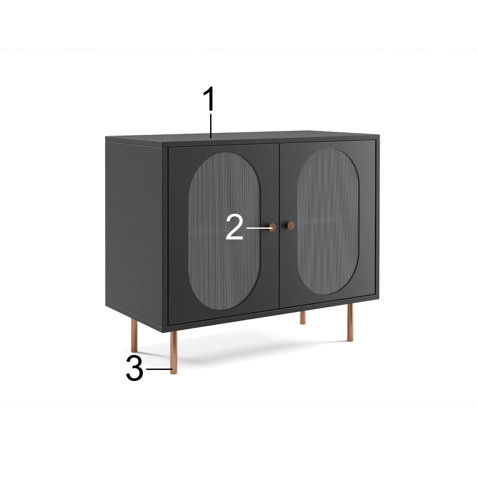 Komoda Velvet 110x42cm, Materijal: Laminirana ploča