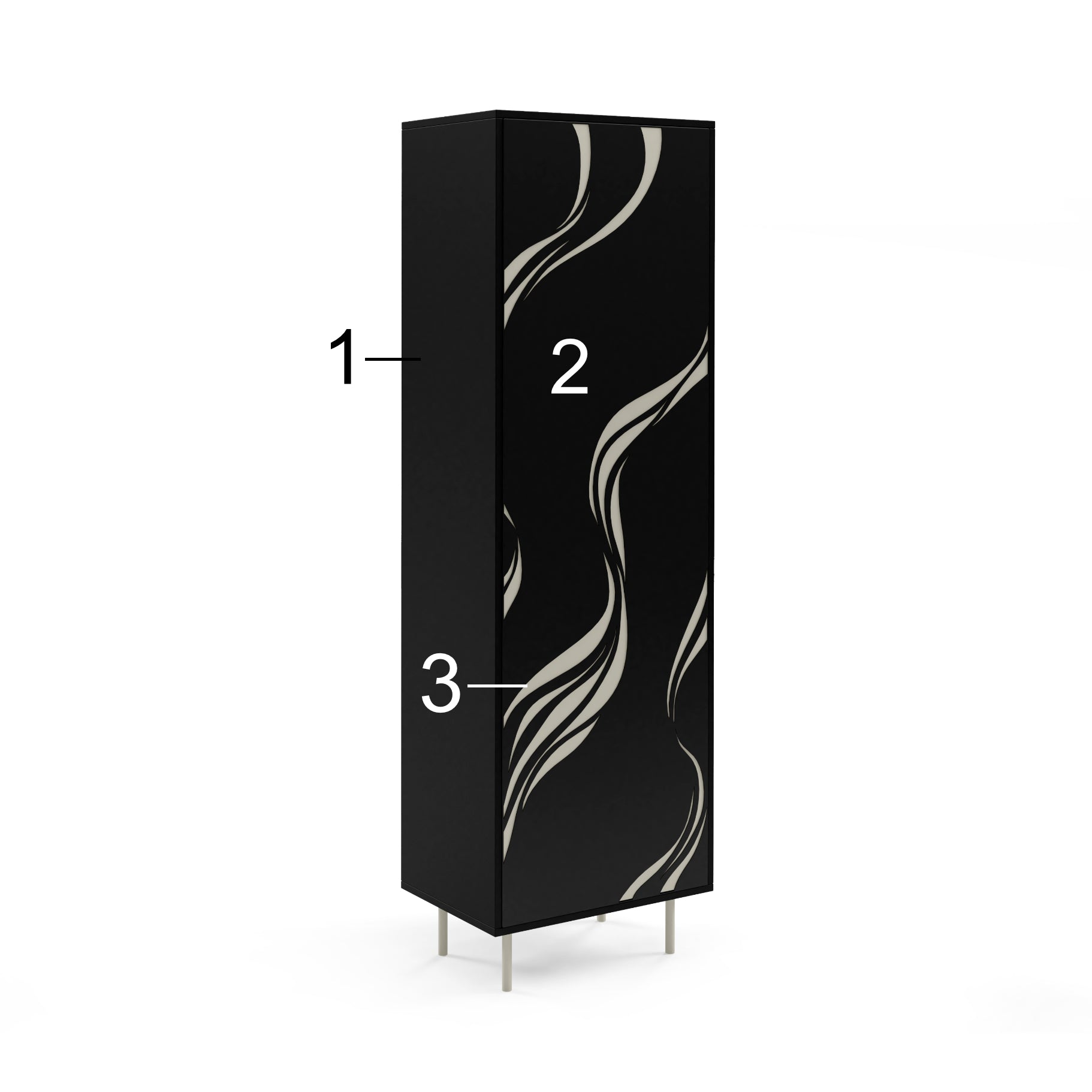 Vitrina Vintro 200x60cm, Materijal: Laminirana ploča