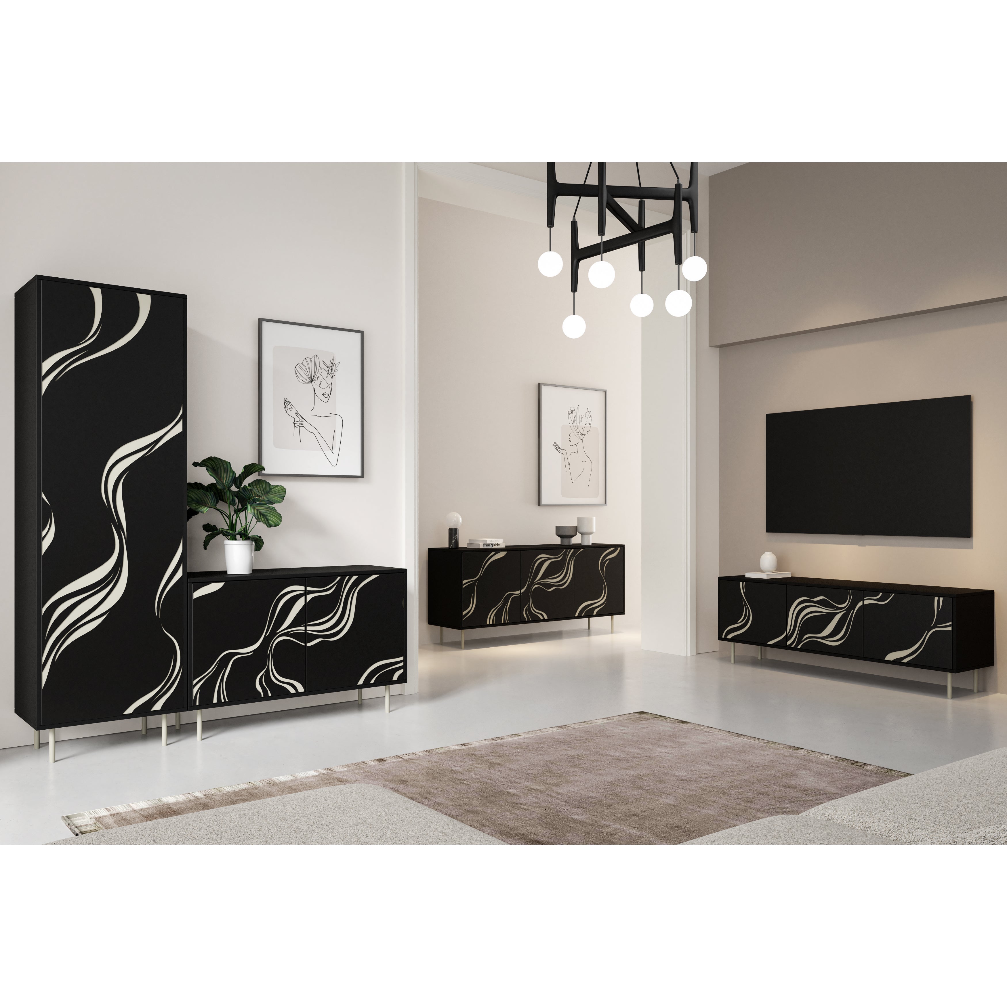 Komoda Vintro 110x42cm, Materijal: Laminirana ploča